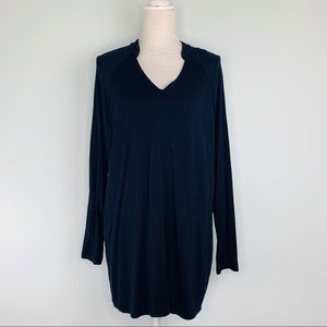 Cabi V-Neck Black Pullover Long Sleeve Top Sz L